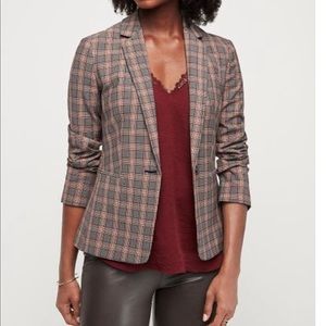 Express Windowpane Plaid Notch Collar Blazer - NEW